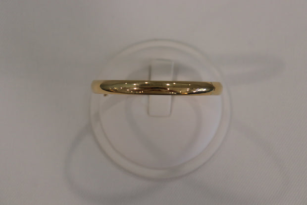 14Karat yellow gold 6mm bangle bracelet