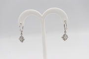 14Karat White Gold Opal Dangle Earrings