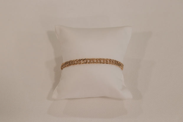 14Karat Yellow Gold Interlocking Link Bracelet