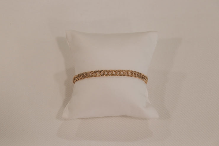 14Karat Yellow Gold Interlocking Link Bracelet