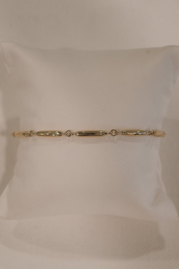 14Karat Yellow Gold Polished Tube Bracelet