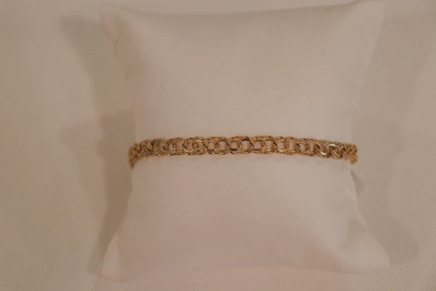 14Karat Yellow Gold Figure Eight Open Link Bracelet