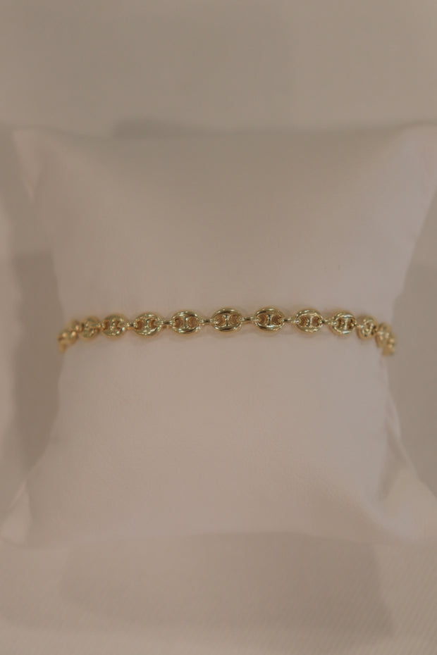 14Karat Yellow Gold Mariner Chain Style Bracelet