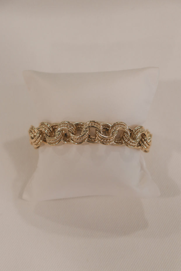 14Karat yellow gold link bracelet