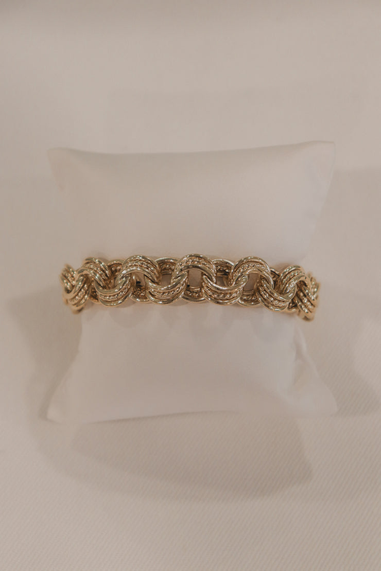 14Karat yellow gold link bracelet