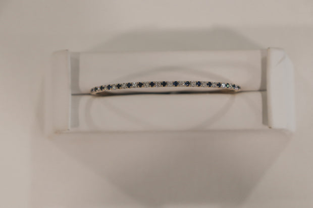 14Karat White Gold Sapphire and Diamond Bracelet