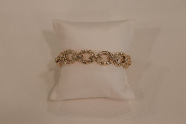 14Karat Twisted Beaded Bracelet