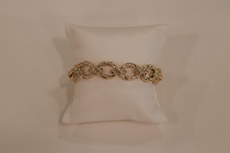 14Karat Twisted Beaded Bracelet