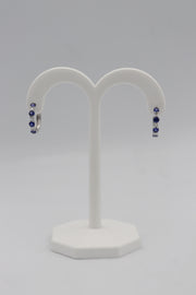 14Karat White Gold Sapphire and Diamond Earrings